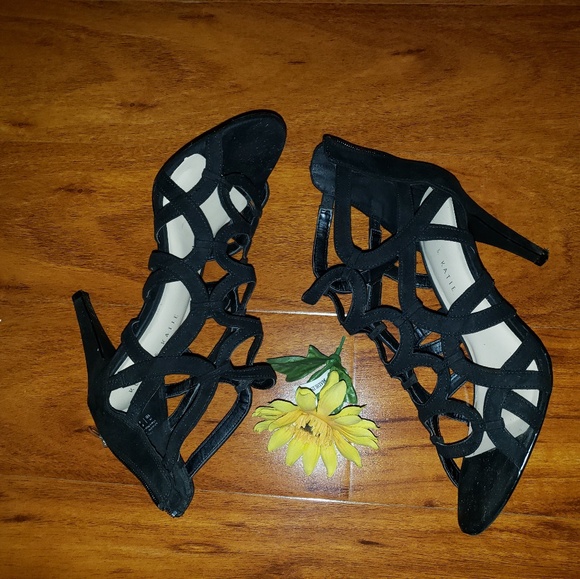 Black Strappy Sexy Kelly & Katie Stilettos - Picture 5 of 8